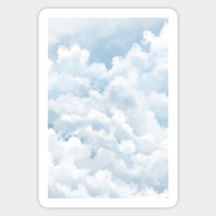 Blue Fluffy Clouds Sticker